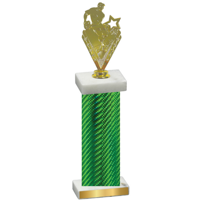 Single Green Carbon Fiber Rugby Trophy