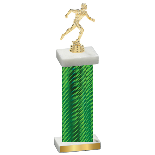 Single Green Carbon Fiber Running Trophy