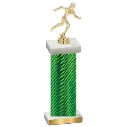 Single Green Carbon Fiber Running Trophy