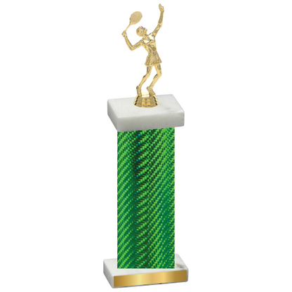 Single Green Carbon Fiber Tennis Trophy