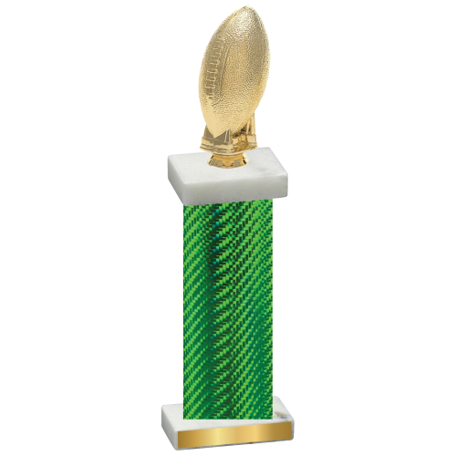 Single Green Carbon Fiber Football Trophy