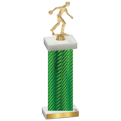 Single Green Carbon Fiber Bowling Trophy