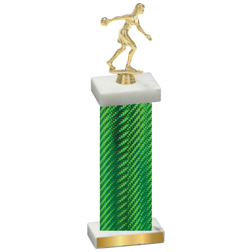 Single Green Carbon Fiber Bowling Trophy