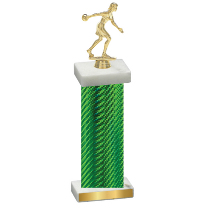 Single Green Carbon Fiber Bowling Trophy