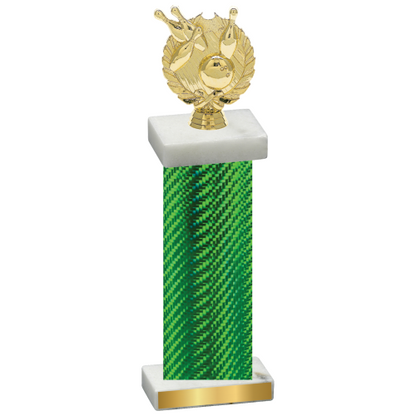 Single Green Carbon Fiber Bowling Trophy