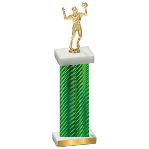 Single Green Carbon Fiber Volleyball Trophy