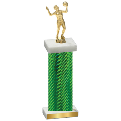 Single Green Carbon Fiber Volleyball Trophy