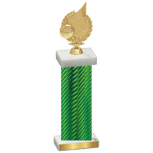 Single Green Carbon Fiber Volleyball Trophy