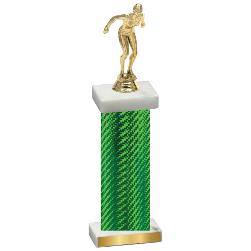 Single Green Carbon Fiber Tennis Trophy