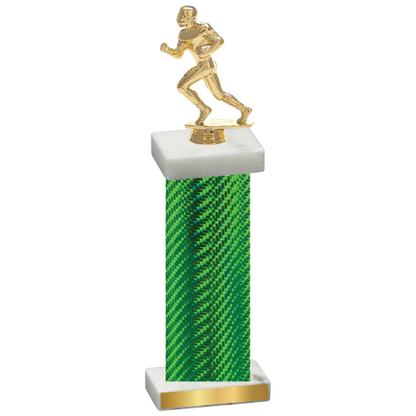 Single Green Carbon Fiber Football Trophy