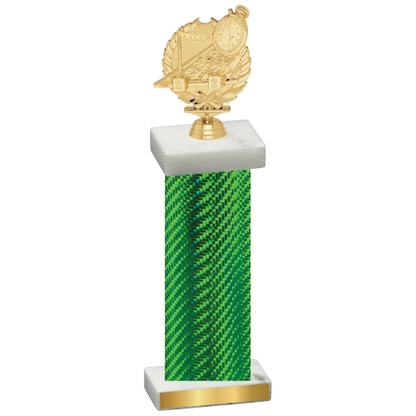 Single Green Carbon Fiber Swimming Trophy