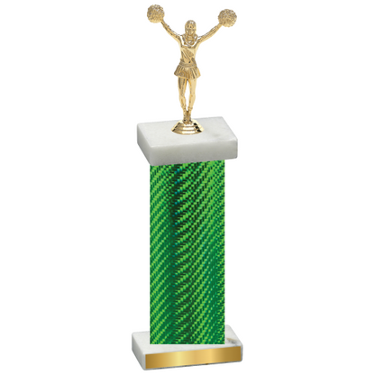 Single Green Carbon Fiber Cheerleading Trophy