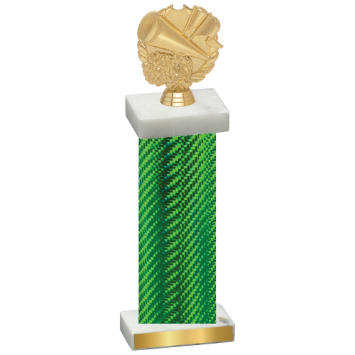 Single Green Carbon Fiber Cheerleading Trophy