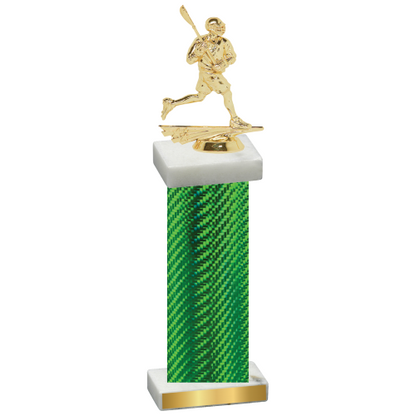 Single Green Carbon Fiber Lacrosse Trophy