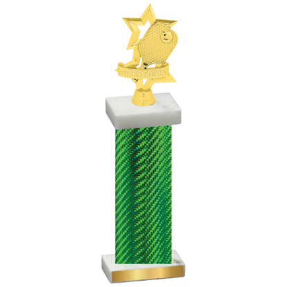 Single Green Carbon Fiber Pickleball Trophy