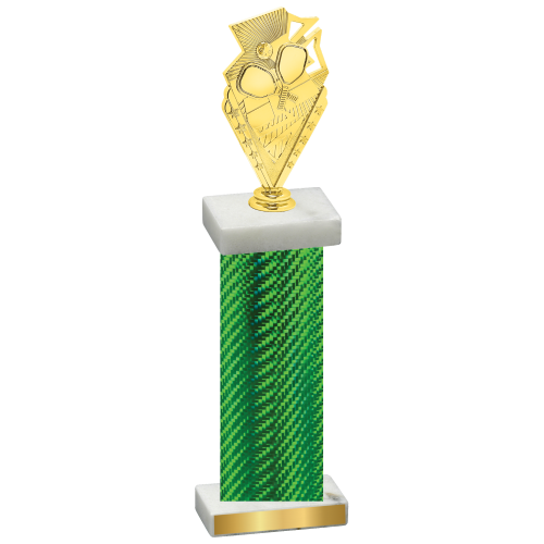 Single Green Carbon Fiber Pickleball Trophy