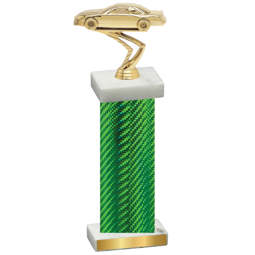 Single Green Carbon Fiber Cars Trophy