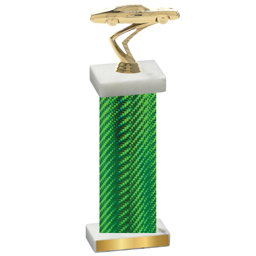 Single Green Carbon Fiber Cars Trophy