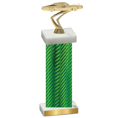 Single Green Carbon Fiber Cars Trophy