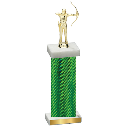 Single Green Carbon Fiber Archery Trophy