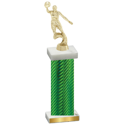 Single Green Carbon Fiber Basketball Trophy