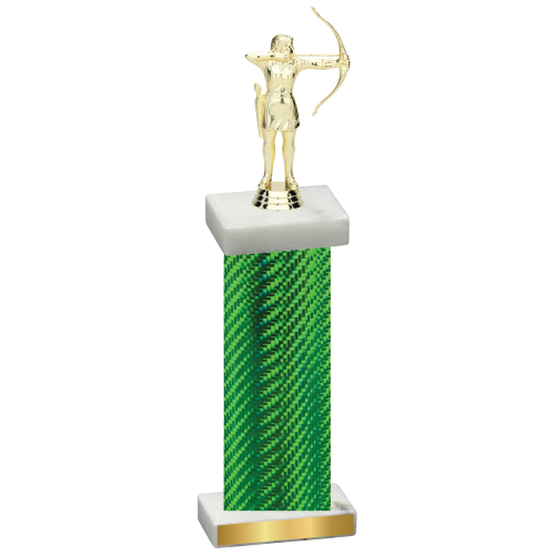 Single Green Carbon Fiber Archery Trophy