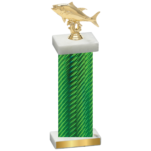 Single Green Carbon Fiber Fishing Trophy