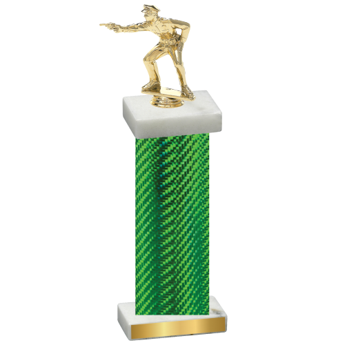 Single Green Carbon Fiber Shooter Trophy