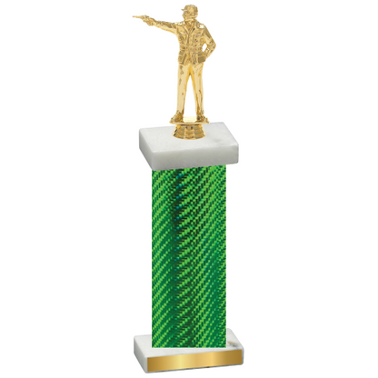 Single Green Carbon Fiber Shooter Trophy