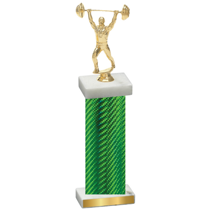 Single Green Carbon Fiber Weights Trophy