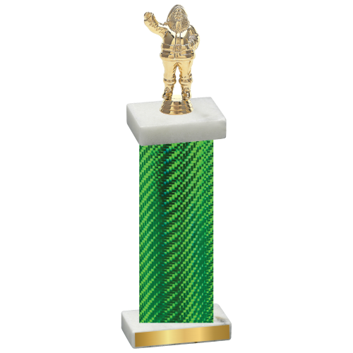 Single Green Carbon Fiber Holiday Trophy