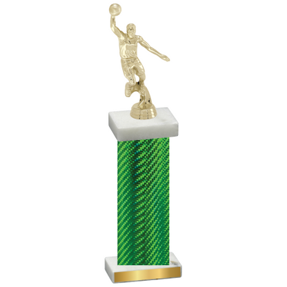 Single Green Carbon Fiber Basketball Trophy