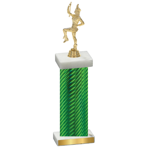 Single Green Carbon Fiber Majorette Trophy