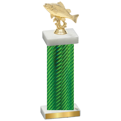 Single Green Carbon Fiber Fishing Trophy