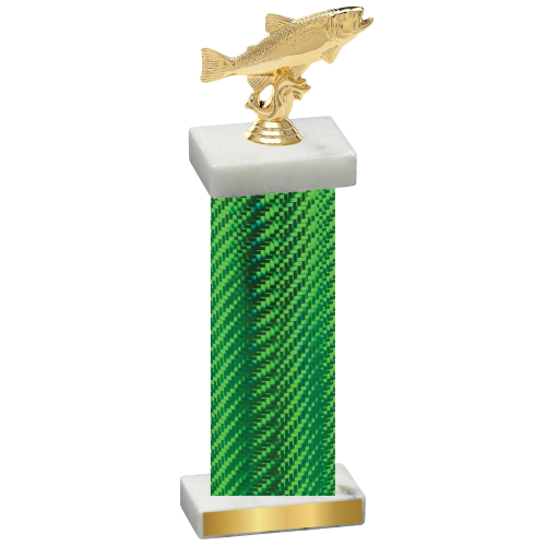 Single Green Carbon Fiber Fishing Trophy