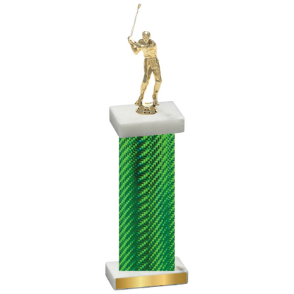 Single Green Carbon Fiber Golf Trophy