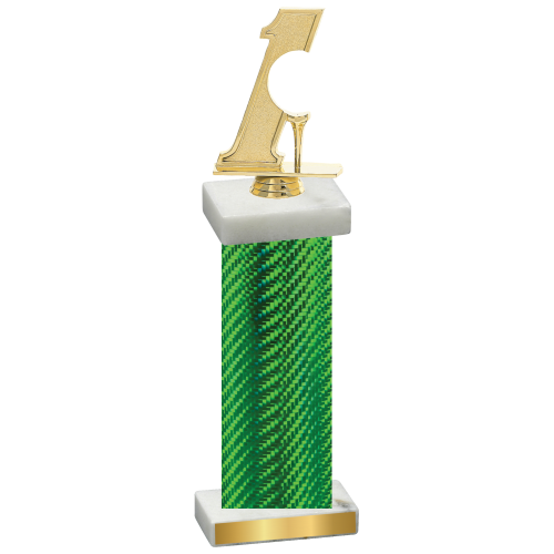 Single Green Carbon Fiber Golf Trophy