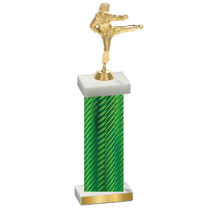 Single Green Carbon Fiber Karate Trophy