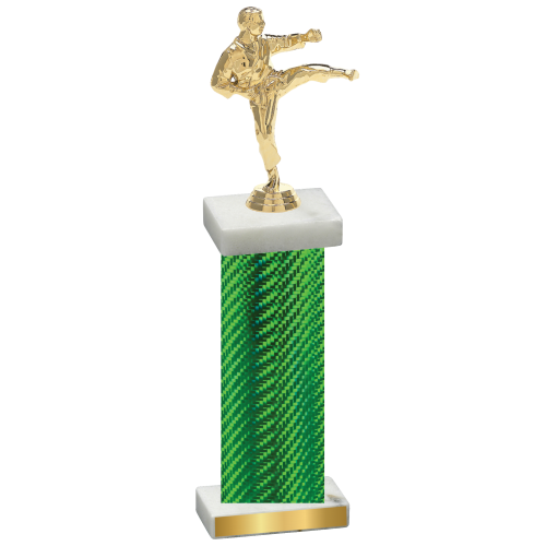 Single Green Carbon Fiber Karate Trophy