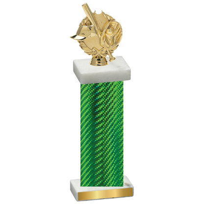 Single Green Carbon Fiber Baseball Trophy