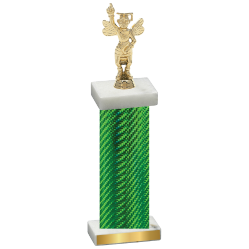 Single Green Carbon Fiber Academics Trophy