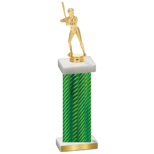 Single Green Carbon Fiber Softball Trophy