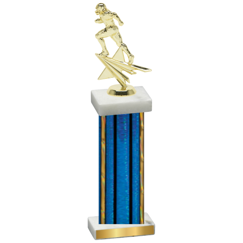 Single Blue Glacier Football Trophy