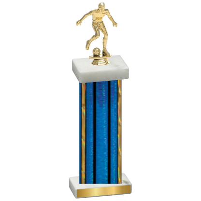 Single Blue Glacier Soccer Trophy