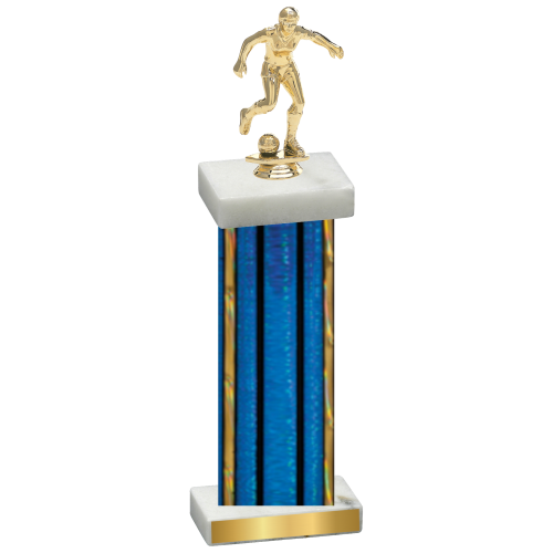 Single Blue Glacier Soccer Trophy