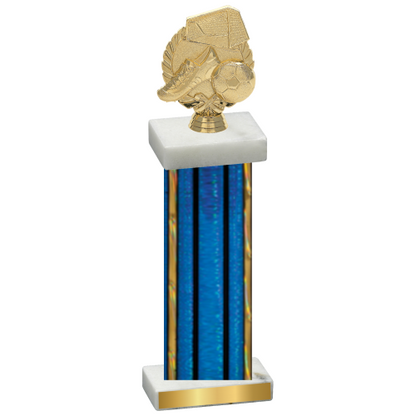 Single Blue Glacier Soccer Trophy