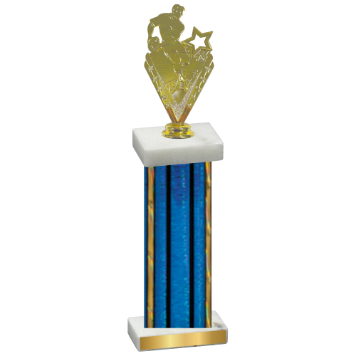 Single Blue Glacier Rugby Trophy