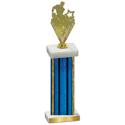 Single Blue Glacier Rugby Trophy