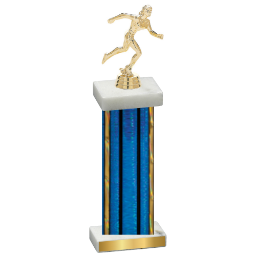 Single Blue Glacier Running Trophy