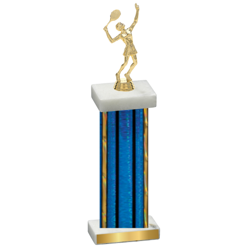 Single Blue Glacier Tennis Trophy